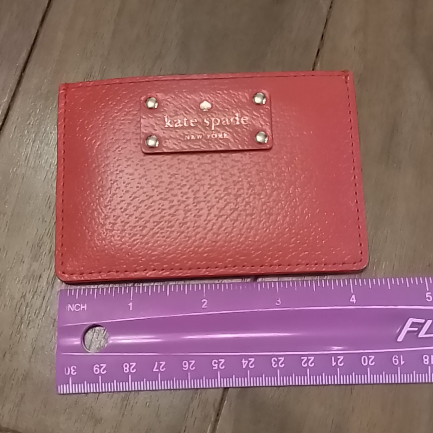 Kate Spade Nwot Red Leather Card Wallet